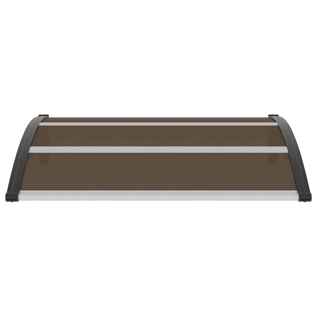 vidaXL مظلة باب لون أسود 120×100 سم بولي كربونات