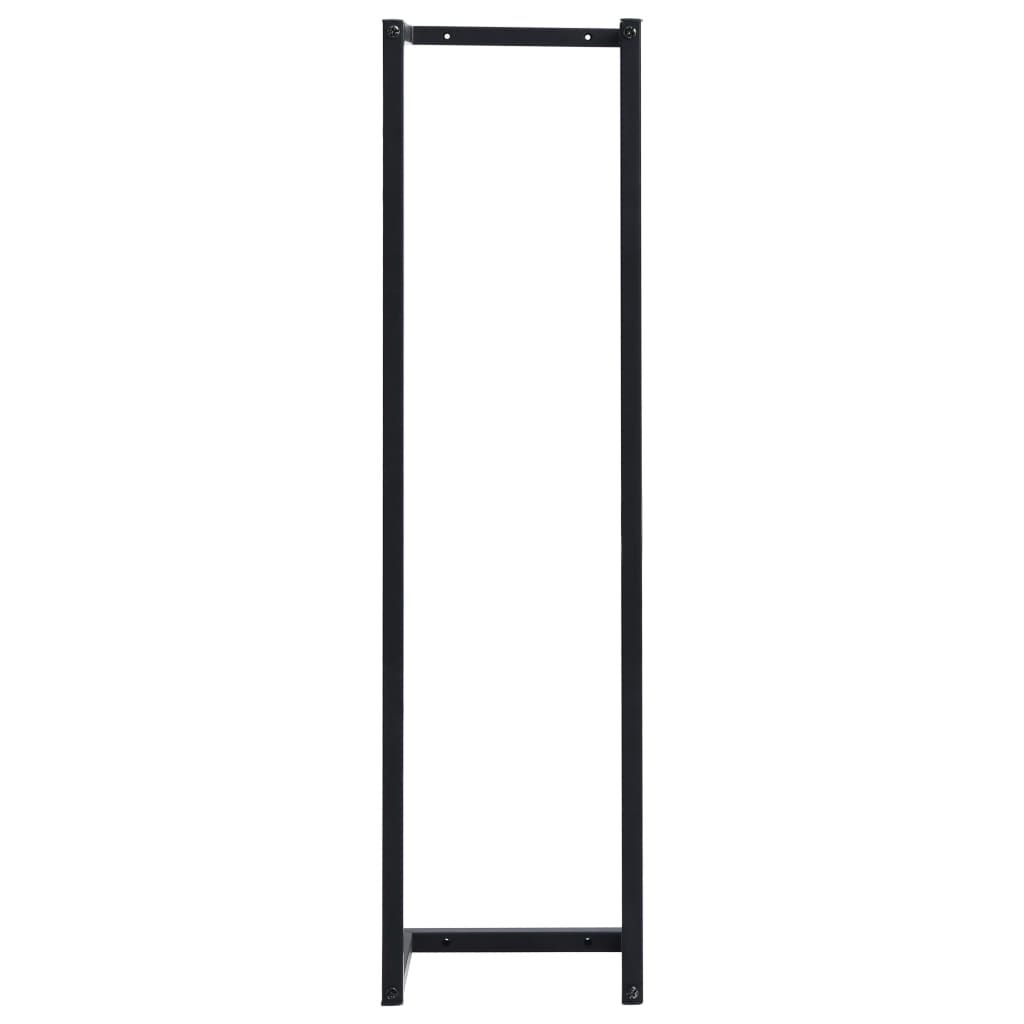 vidaXL حامل مناشف أسود 25×20×95 سم حديد