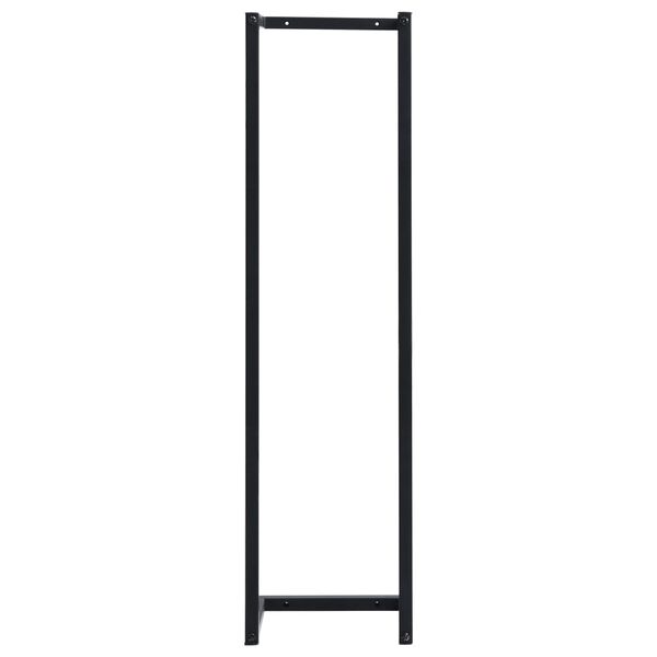 vidaXL حامل مناشف أسود 25×20×95 سم حديد