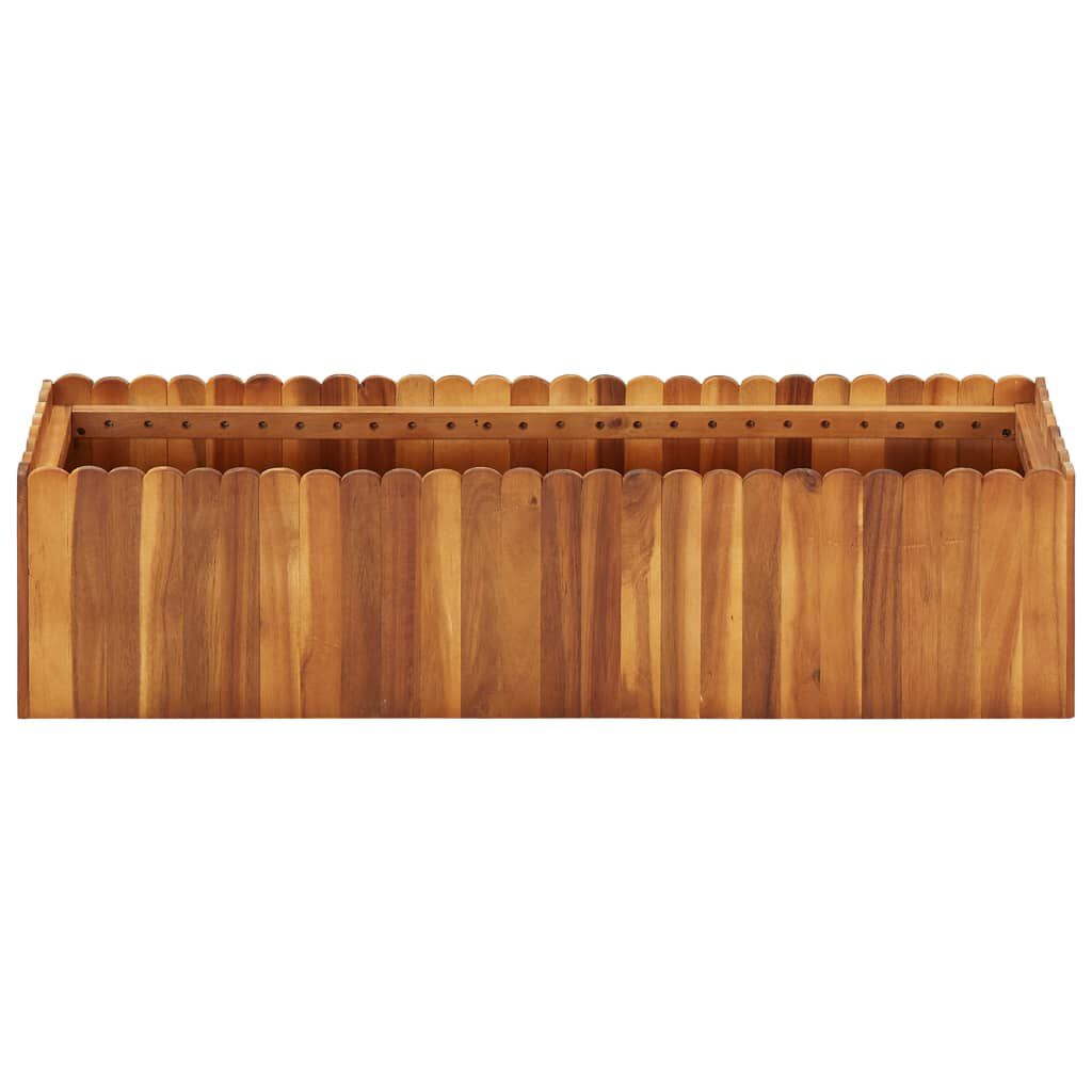 vidaXL حوض حديقة مرتفع 100×30×25 سم خشب أكاسيا صلب