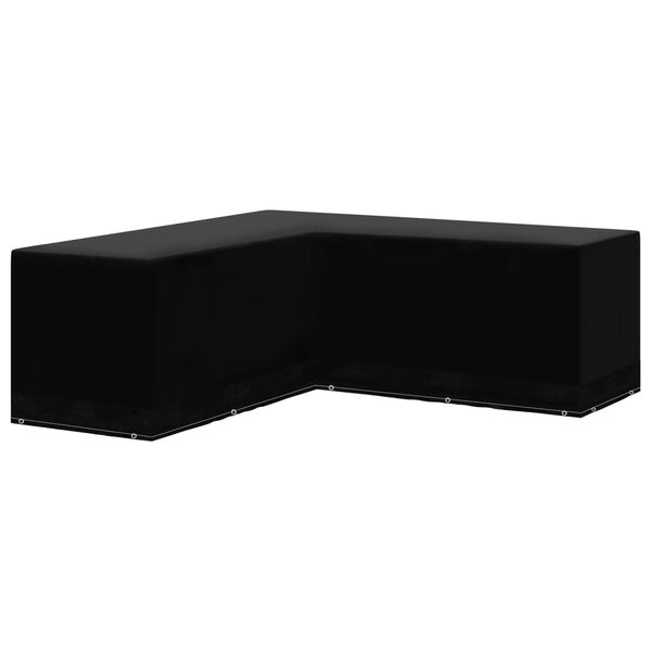 vidaXL غطاء أثاث حديقة على شكل حرف أل 12 فتحة 250&times;250&times;90 سم