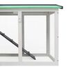vidaXL قفص أرانب خارجي كبير رمادي وأبيض 85x45x145 سم خشب