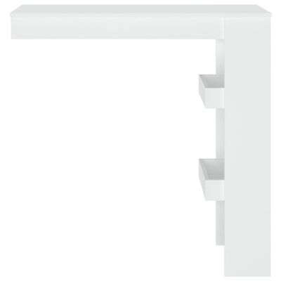 vidaXL طاولة بار جدارية أبيض 102×45×103.5 سم خشب صناعي