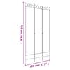 vidaXL مقسم غرفة 4-ألواح أبيض 120×220 سم قماش
