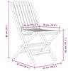 vidaXL كراسي حديقة قابلة للطي 4 ق 47x47x89 سم خشب ساج صلب