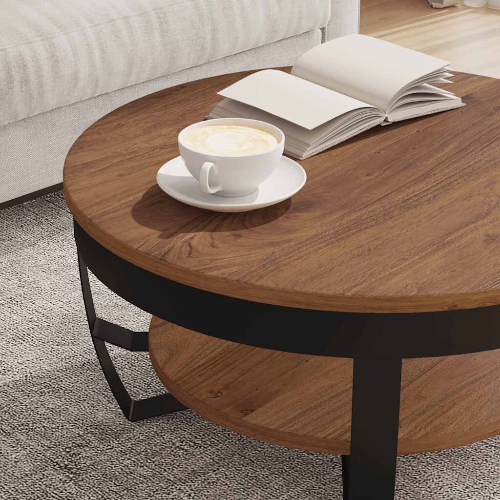 vidaXL طاولة قهوة 65×65×32 سم خشب أكاسيا صلب