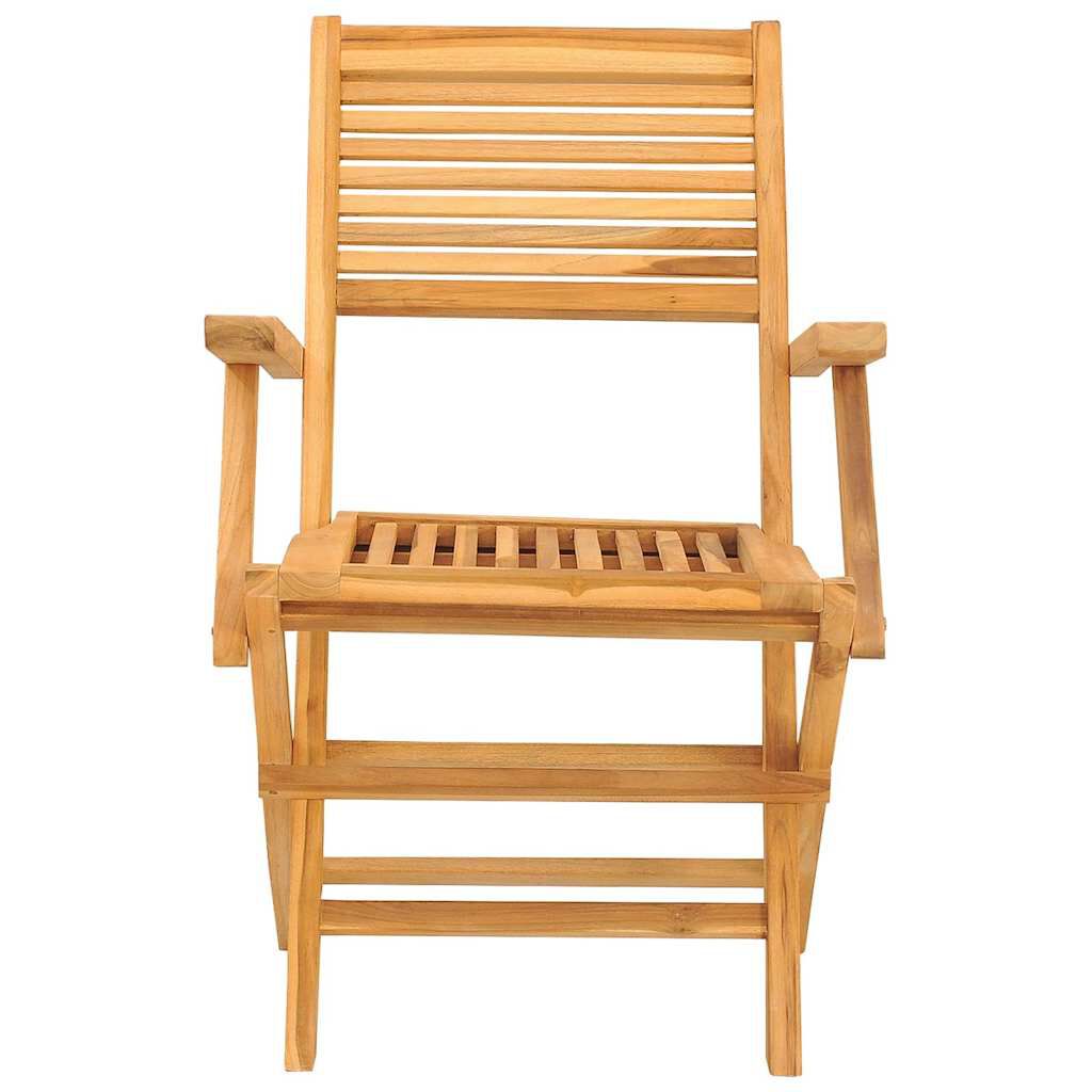 vidaXL كراسي حديقة قابلة للطي 2 ق 90x62x55 سم خشب ساج صلب