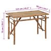 vidaXL طاولة حديقة قابلة للطي 75x50x115 سم خيزران