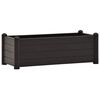 vidaXL حوض حديقة مرتفع PP أنثراسايت 100&times;43&times;35 سم
