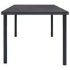 vidaXL طاولة سفرة خارجية 150×90×74 سم فولاذ