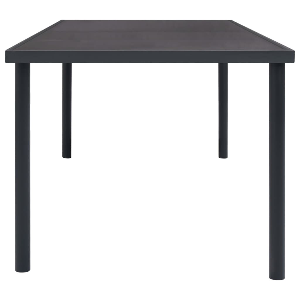 vidaXL طاولة سفرة خارجية 150×90×74 سم فولاذ