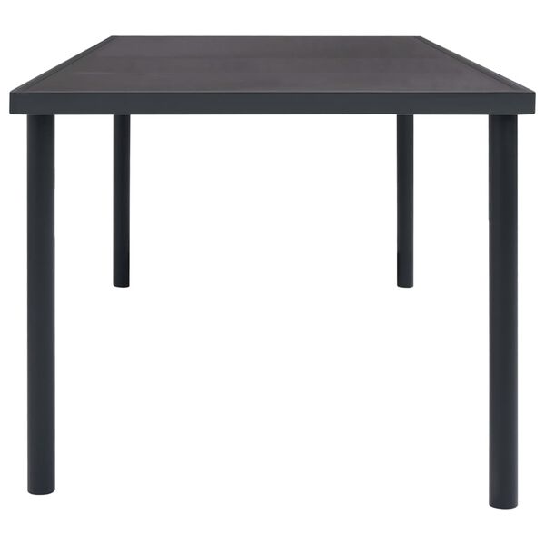 vidaXL طاولة سفرة خارجية 150×90×74 سم فولاذ