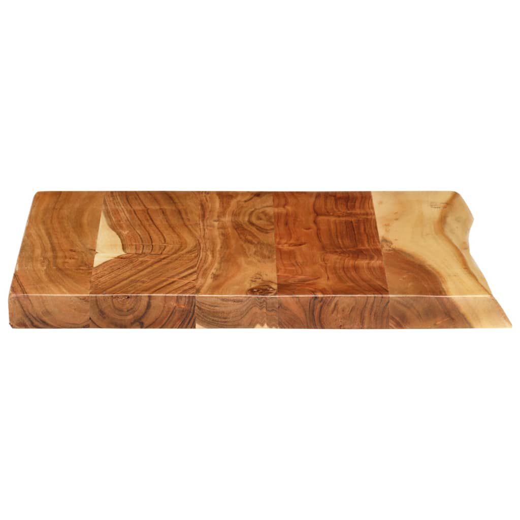 vidaXL سطح حوض غسيل الحمام خشب أكاسيا صلب 58×55×3.8