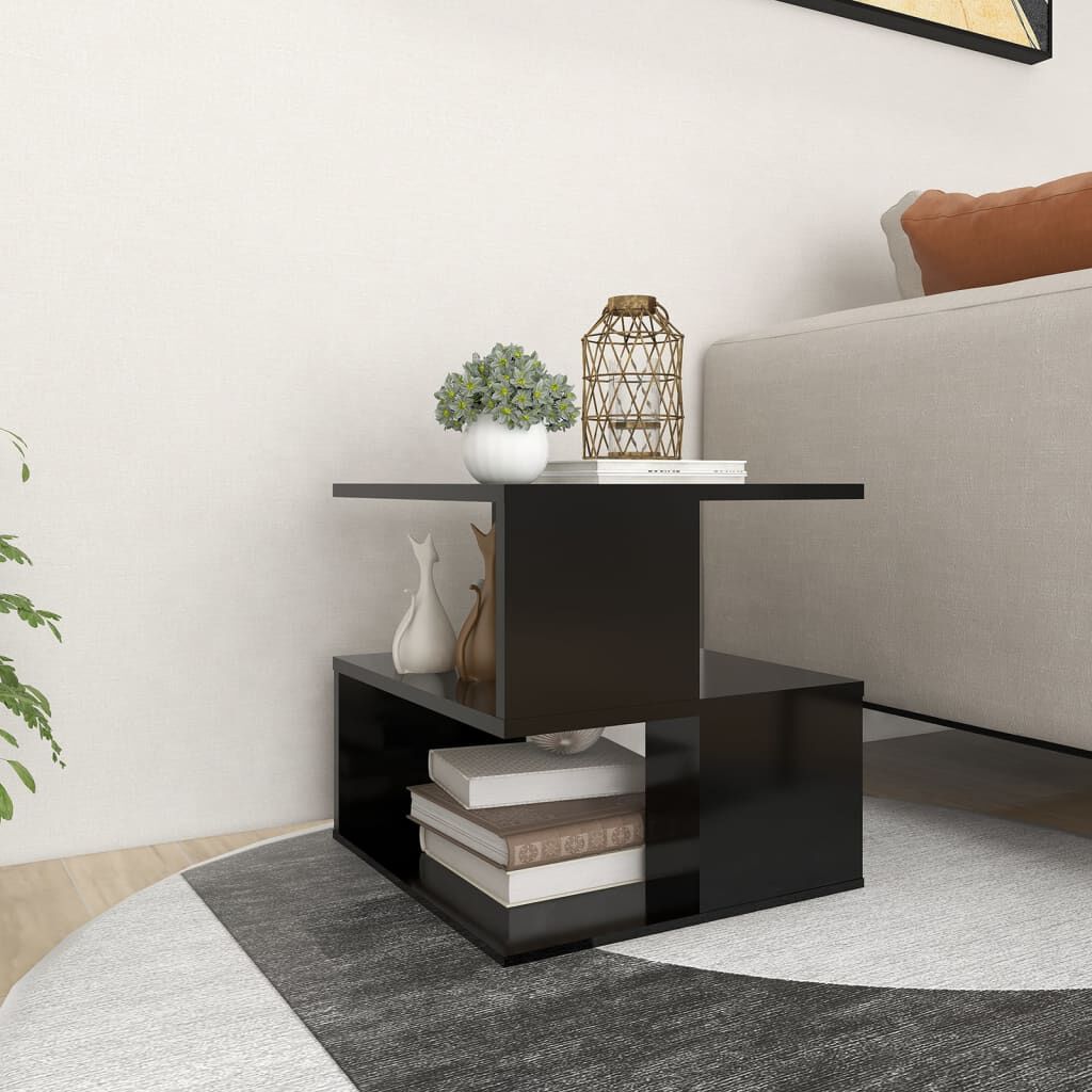 vidaXL طاولة جانبية أسود 40×40×40 سم خشب صناعي