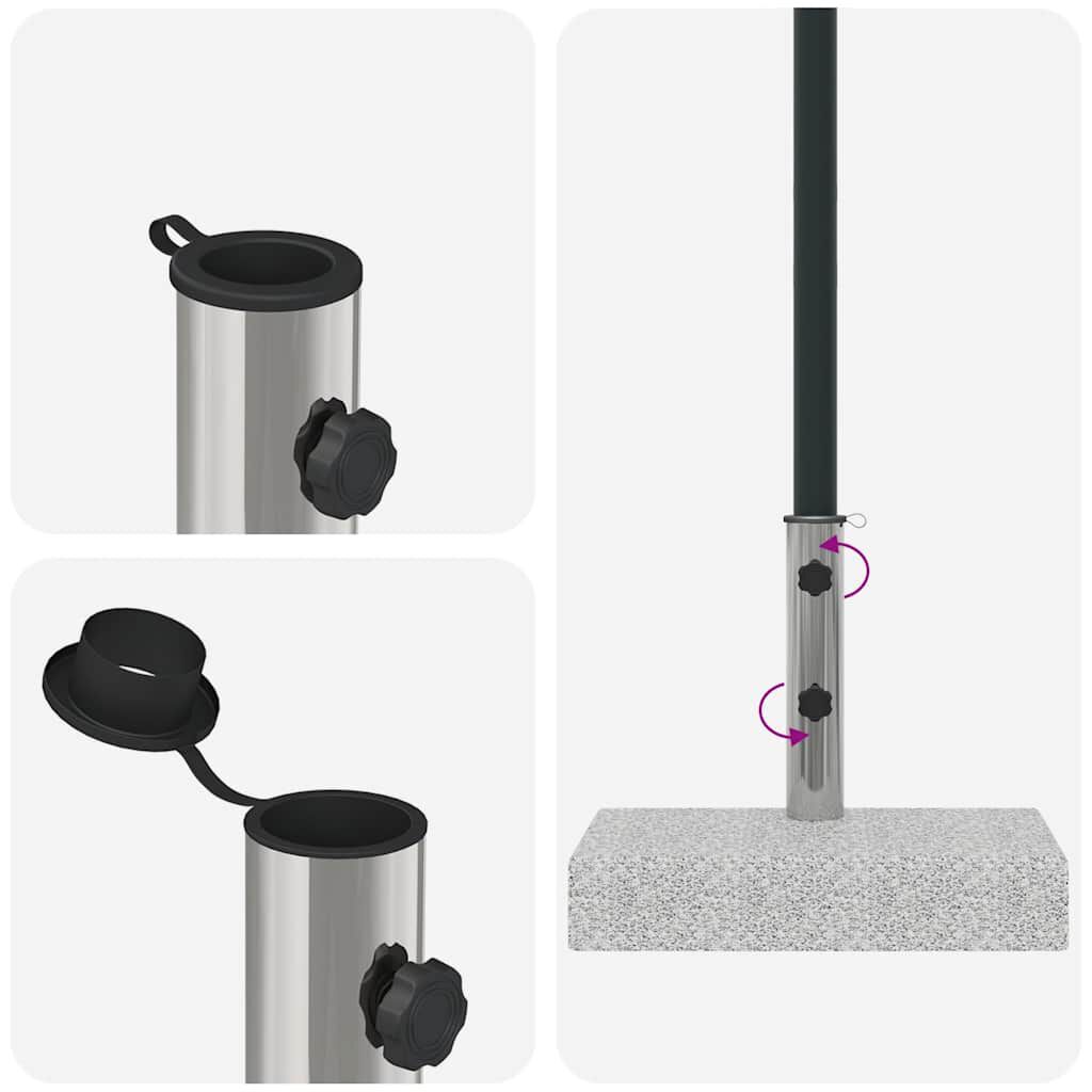 vidaXL قاعدة مظلة شمسية جرانيت مستطيل 25 كجم