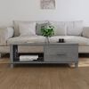vidaXL طاولة قهوة رمادي داكن 100×55×35 سم خشب صنوبر صلب