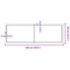 vidaXL سطح طاولة لون بني فاتح 180*60*(2-4) سم خشب بلوط صلب معالج