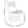 vidaXL كراسي حديقة قابلة للطي 6 ق 47x62x90 سم خشب ساج صلب