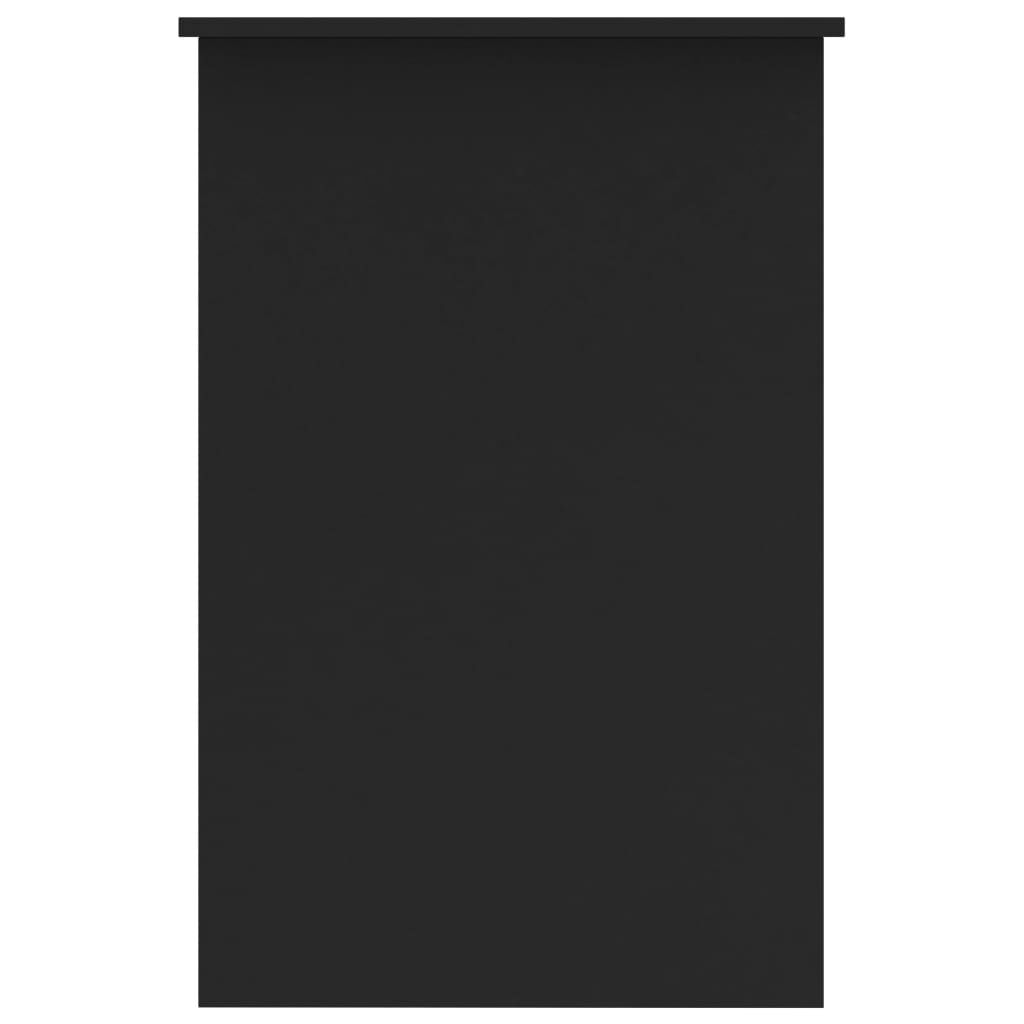 vidaXL مكتب لون أسود 100×50×76 سم خشب صناعي