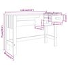 vidaXL مكتب بني عسلي 110×40×75 سم خشب صنوبر صلب