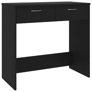 vidaXL مكتب أسود 80&times;40&times;75 سم خشب حبيبي