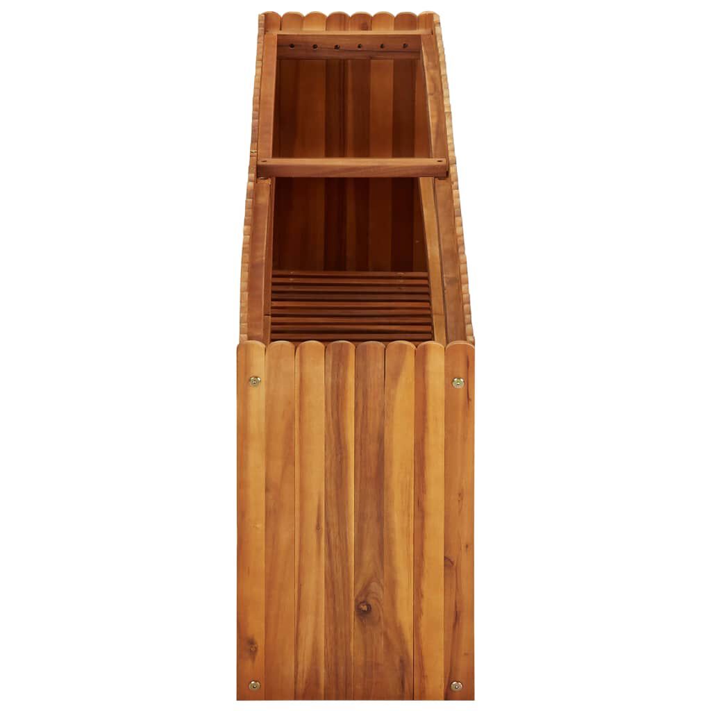 vidaXL حوض حديقة مرتفع 150×30×50 سم خشب أكاسيا صلب