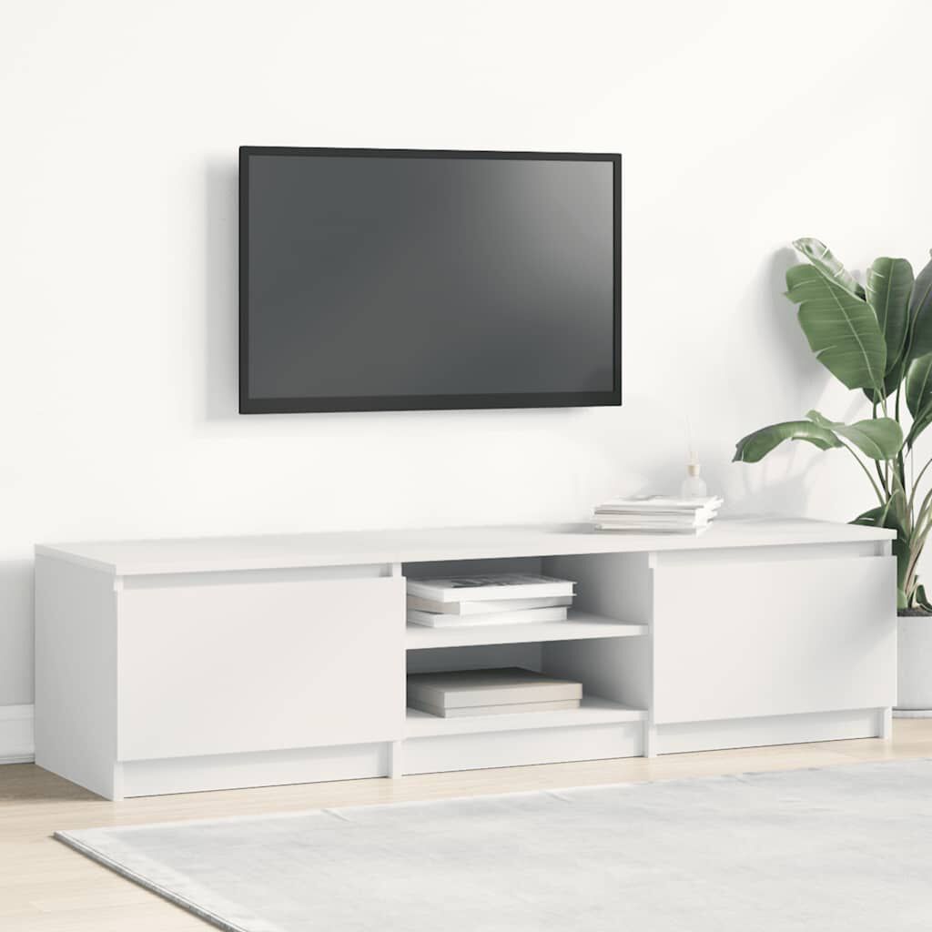 vidaXL خزانة تلفزيون لون أبيض 140×40×35.5 سم خشب صناعي