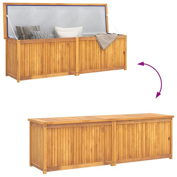 vidaXL صندوق حديقة 175×50×55 سم خشب ساج صلب