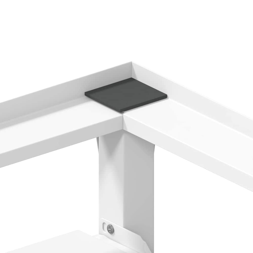 vidaXL قاعدة غسالة مع رف سحب أبيض