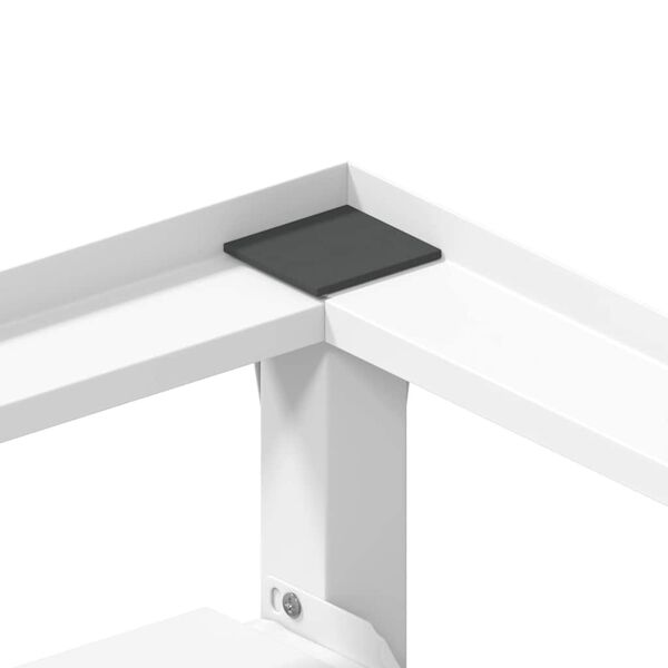 vidaXL قاعدة غسالة مع رف سحب أبيض