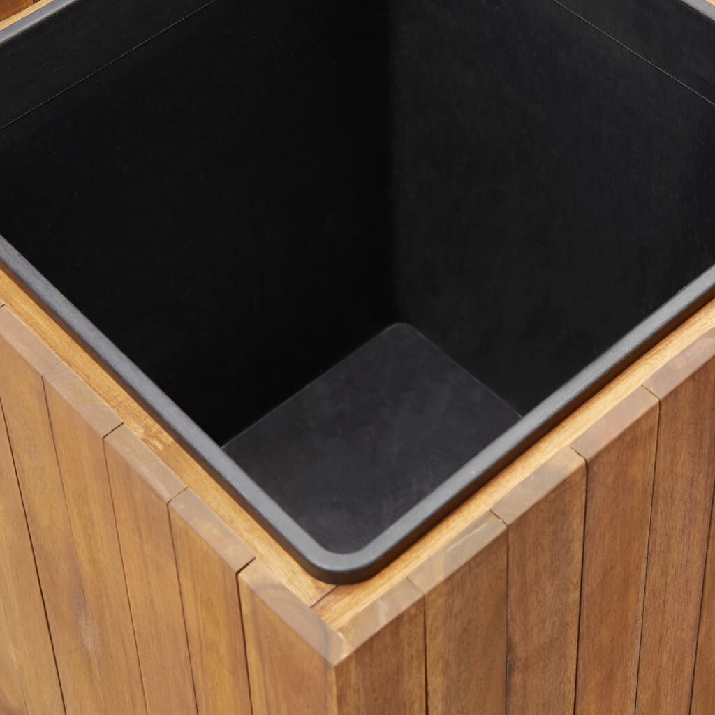 vidaXL حوض حديقة مرتفع 33.5×33.5×33.5 سم خشب أكاسيا صلب