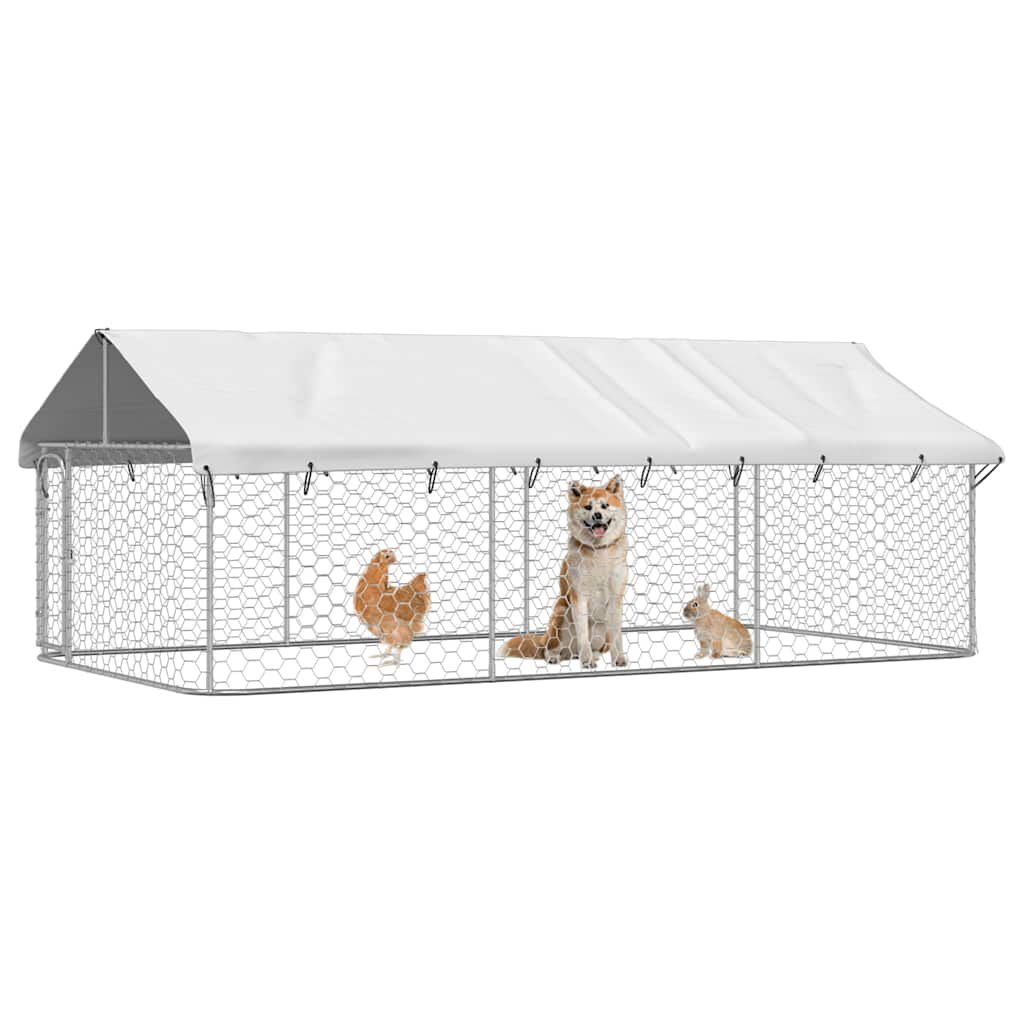 vidaXL منزل كلب خارجي مع سقف 150x200x400 سم