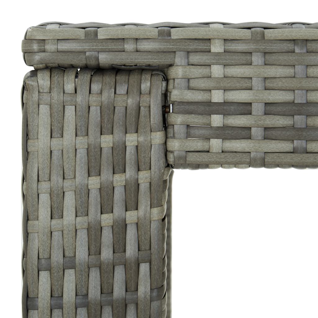 vidaXL طاولة بار للحديقة رمادي 100×60.5×110.5 سم بولي روطان