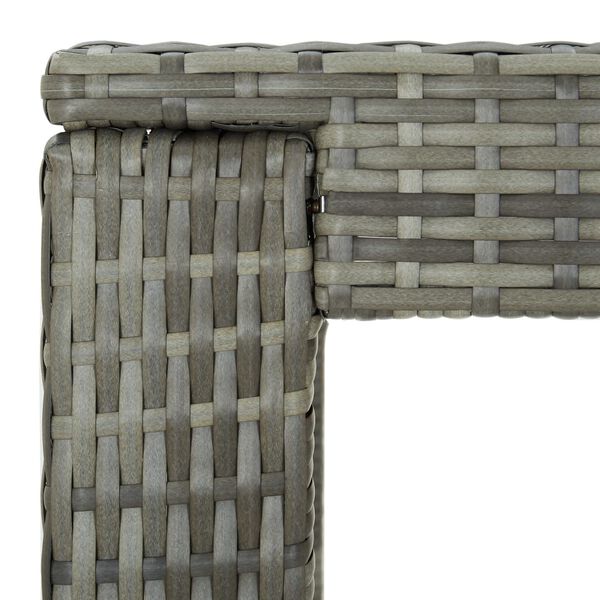 vidaXL طاولة بار للحديقة رمادي 100×60.5×110.5 سم بولي روطان