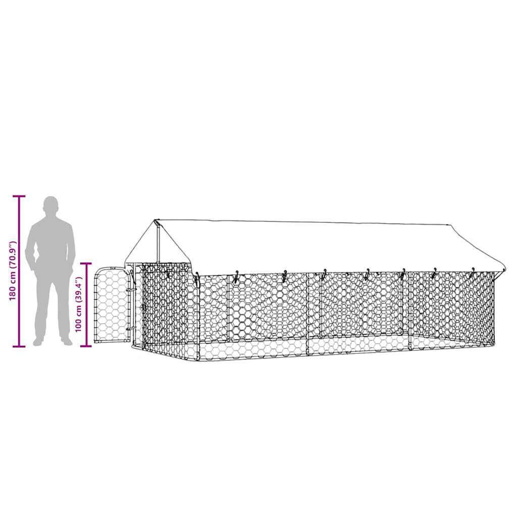 vidaXL منزل كلب خارجي مع سقف 150x200x400 سم