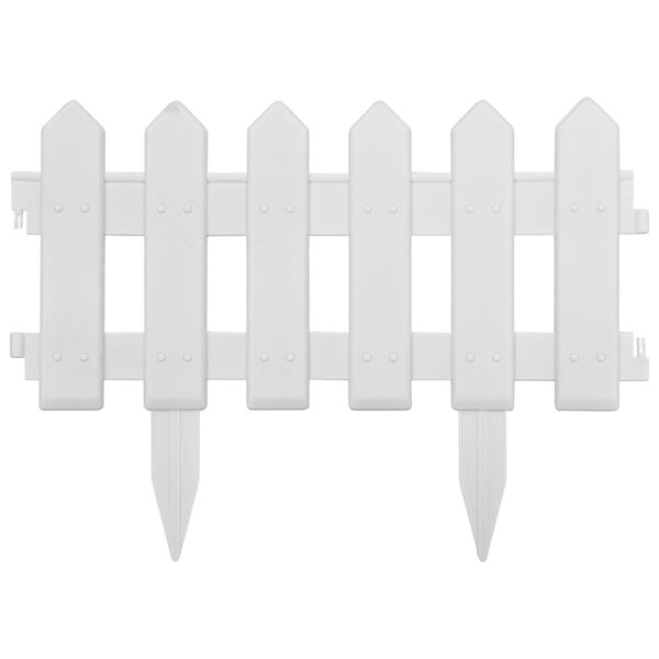 vidaXL حواف عشب 25 ق أبيض 10م بولي بروبيلين (PP)
