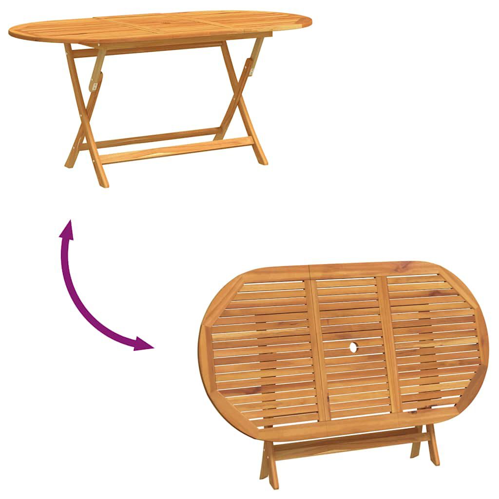 vidaXL طاولة حديقة قابلة للطي 160×85×75 سم صلب كافور صلب