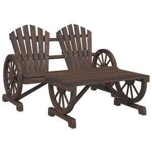 vidaXL طقم جلسة حديقة 2ق خشب تنوب صلب