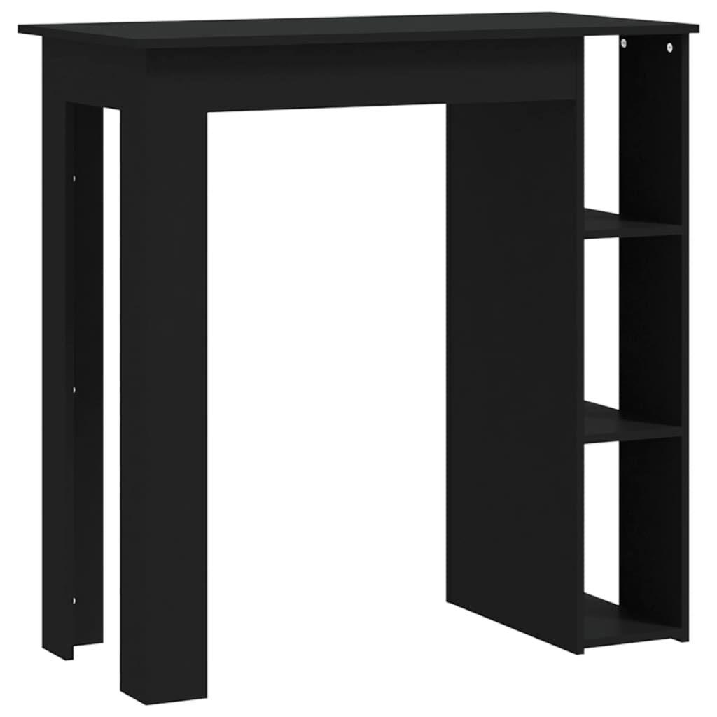vidaXL طاولة بار ورف 103,5x50x102 سم خشب صناعي أسود