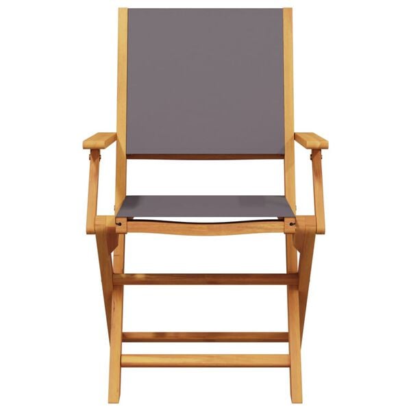 vidaXL كراسي حديقة قابلة للطي 4 قطع قماش أنثراسيت وخشب صلب