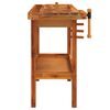 vidaXL طاولة عمل مع درج وملازم 83x52x124 سم خشب أكاسيا صلب