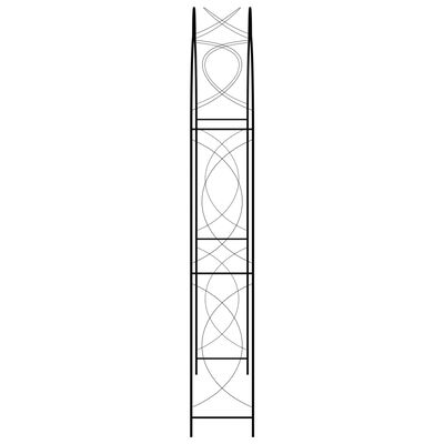 vidaXL قوس حديقة أسود 150×34×240 سم حديد