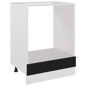 vidaXL خزانة فرن لون أسود 60&times;46&times;81.5 سم خشب صناعي
