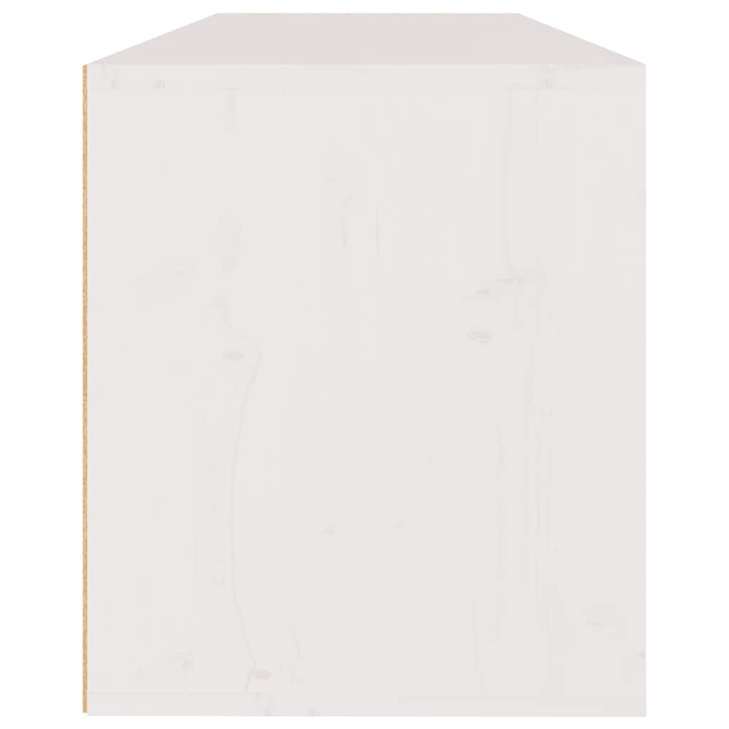 vidaXL طقم خزانة تلفزيون مكون من 3 قطع من خشب الصنوبر الصلب الأبيض