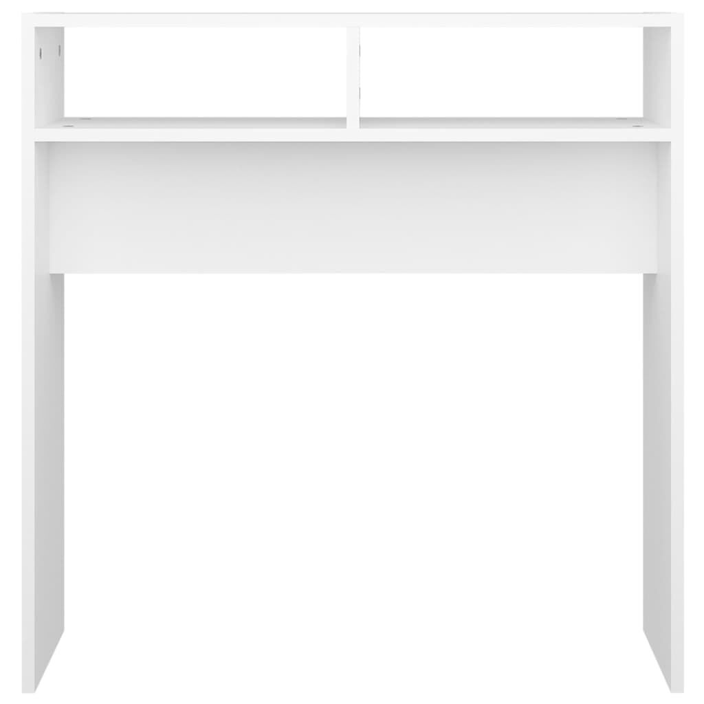 vidaXL طاولة كونسول أبيض 78×30×80 سم خشب صناعي