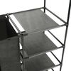 حامل ملابس فولاذ وقماش غير منسوج 158x44x87 سم أسود vidaXL