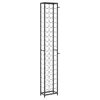 vidaXL حامل نبيذ 57 زجاجة لون أسود 200x18x34 سم حديد مطاوع