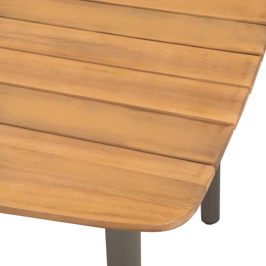 vidaXL طاولة حديقة 200×100×72 سم خشب أكاسيا صلب وفولاذ