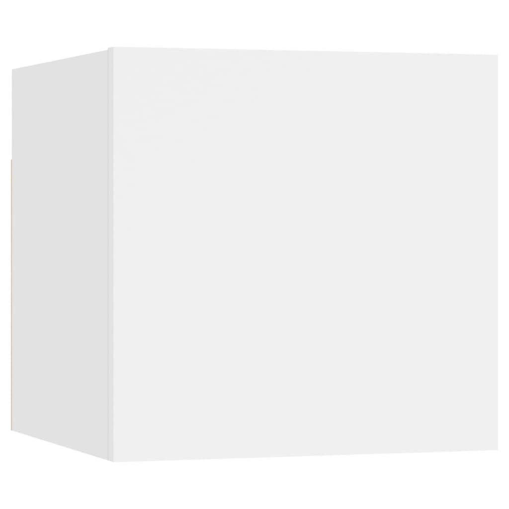 vidaXL خزانات جانب السرير 2 ق أبيض 30.5×30×30 سم خشب صناعي