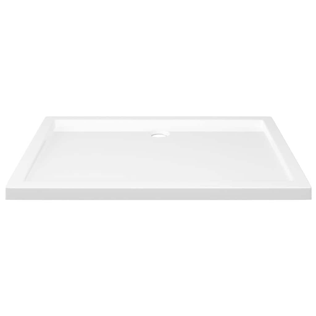 vidaXL قاعدة دش ABS مستطيلة لون أبيض 70×100 سم